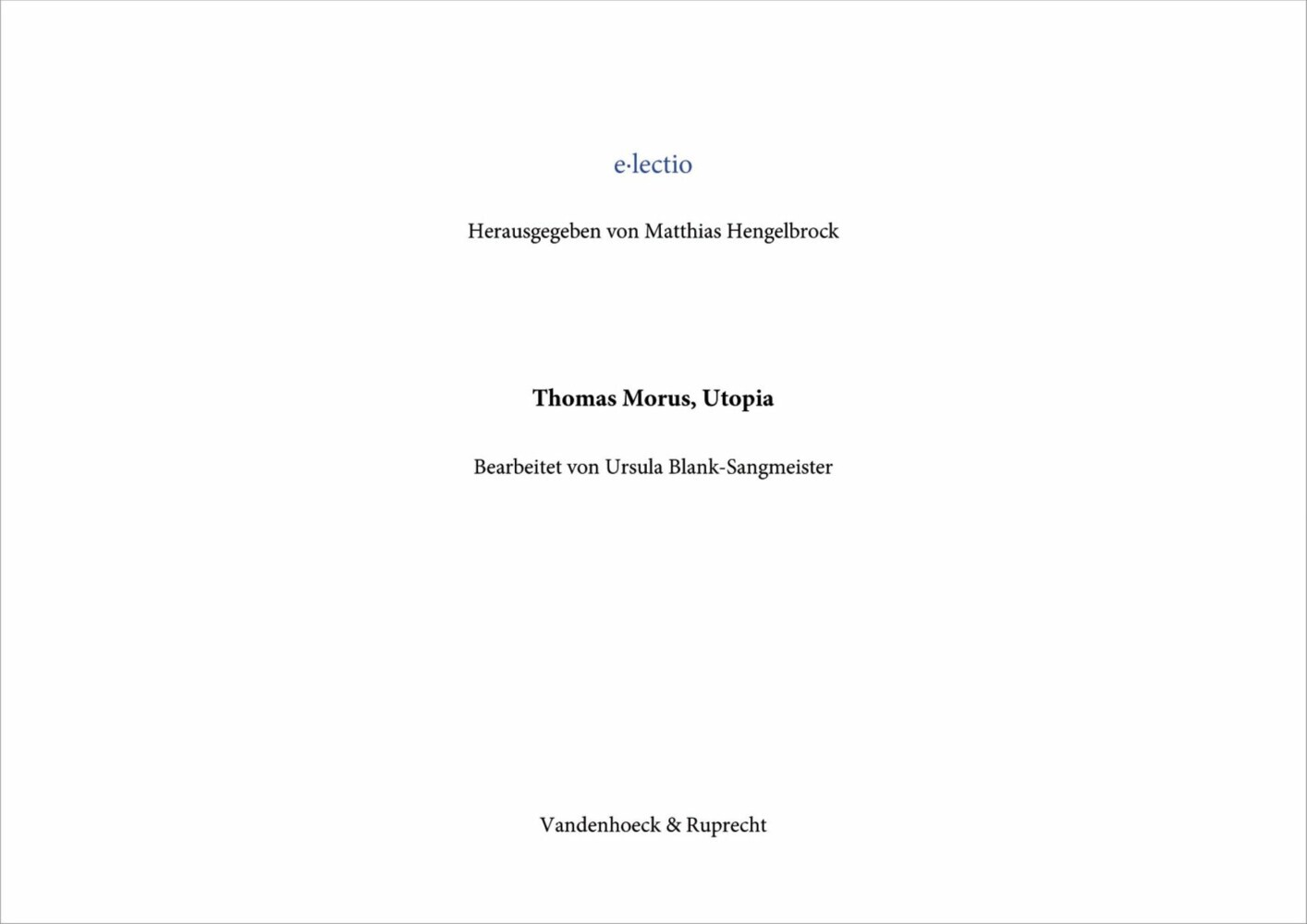 Thomas Morus, Utopia main product photo