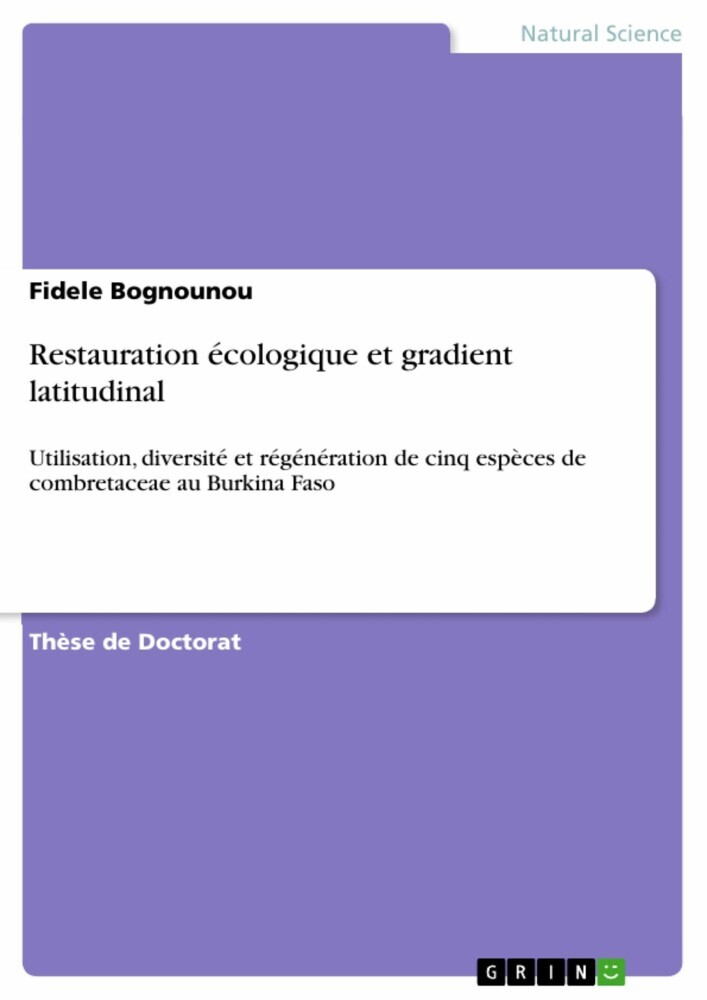 Restauration écologique et gradient latitudinal main product photo