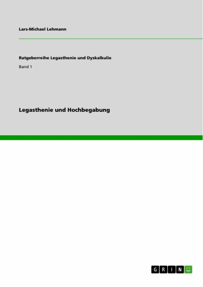 Legasthenie und Hochbegabung main product photo
