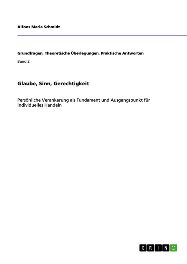 Glaube, Sinn, Gerechtigkeit main product photo