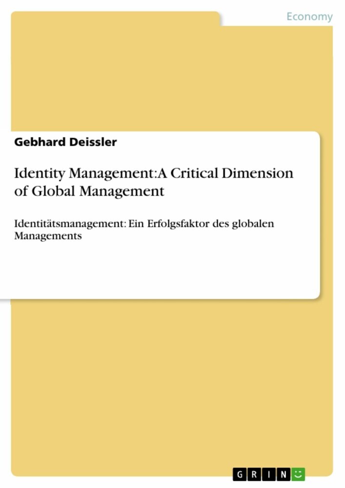 Identity Management: A Critical Dimension of Global Management main product photo