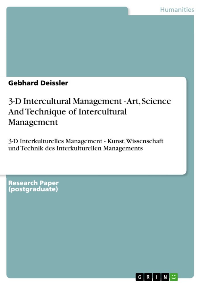 3-D Intercultural Management - Art, Science And Technique of Intercultural Management main product photo