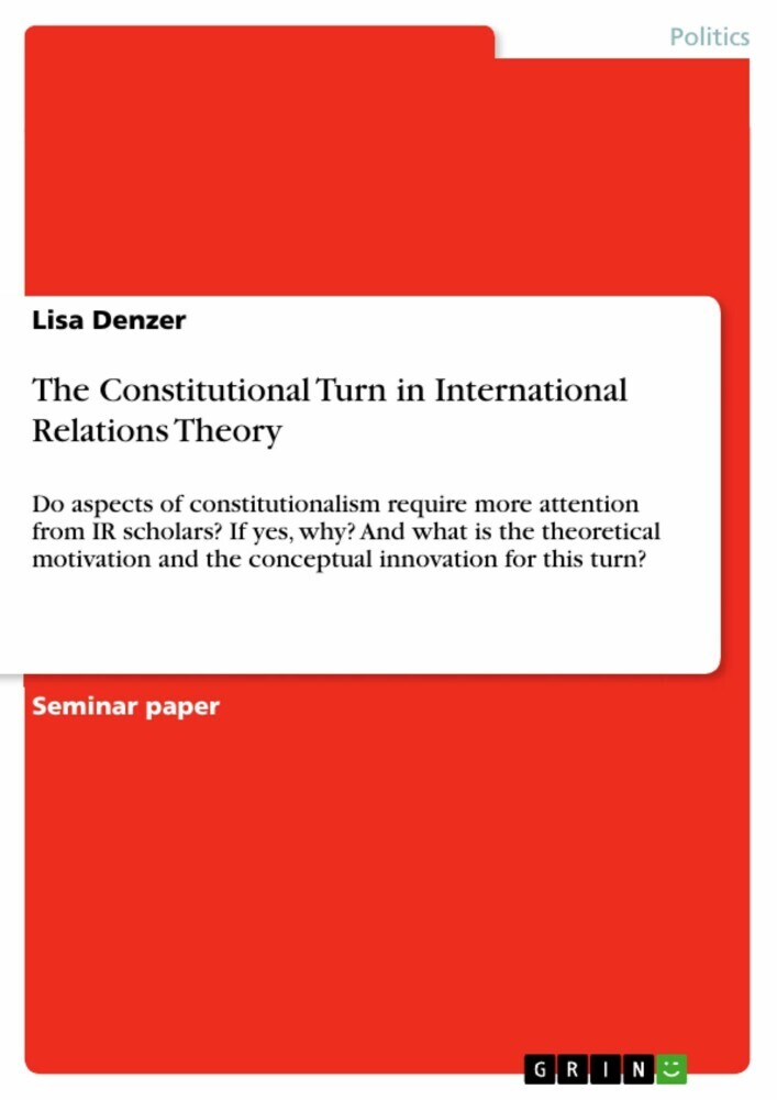 The Constitutional Turn in International Relations Theory main product photo