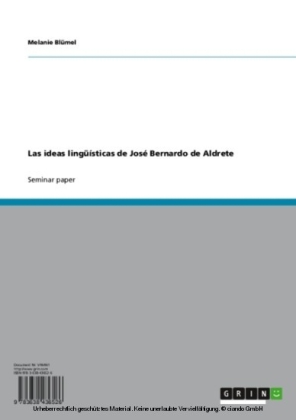 Las ideas lingüísticas de José Bernardo de Aldrete main product photo