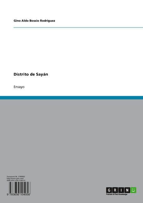 Distrito de Sayán main product photo