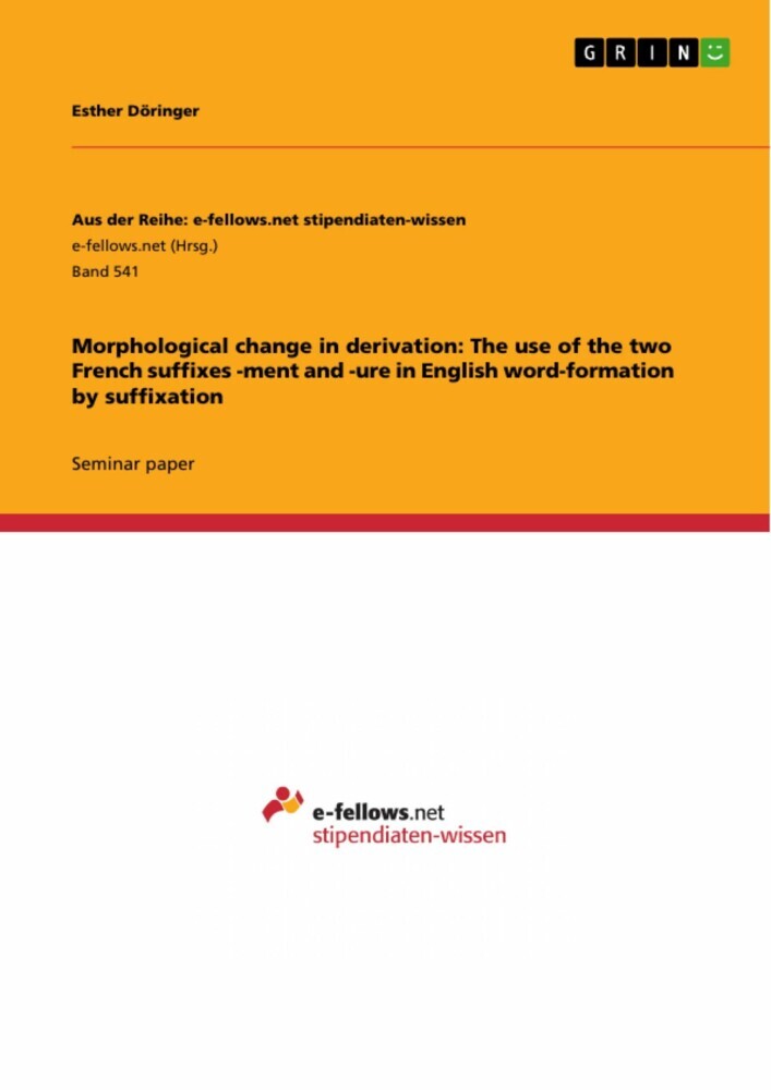 Morphological change in derivation: The use of the two French suffixes -ment and -ure in English word-formation by suffixation main product photo