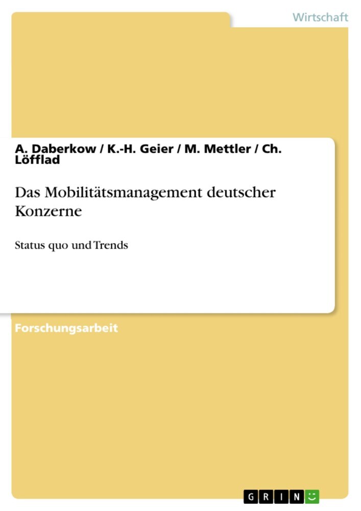 Das Mobilitätsmanagement deutscher Konzerne main product photo
