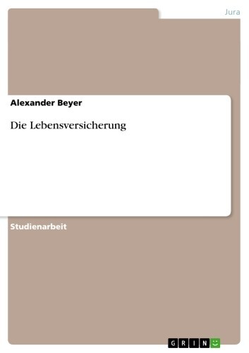 Die Lebensversicherung main product photo