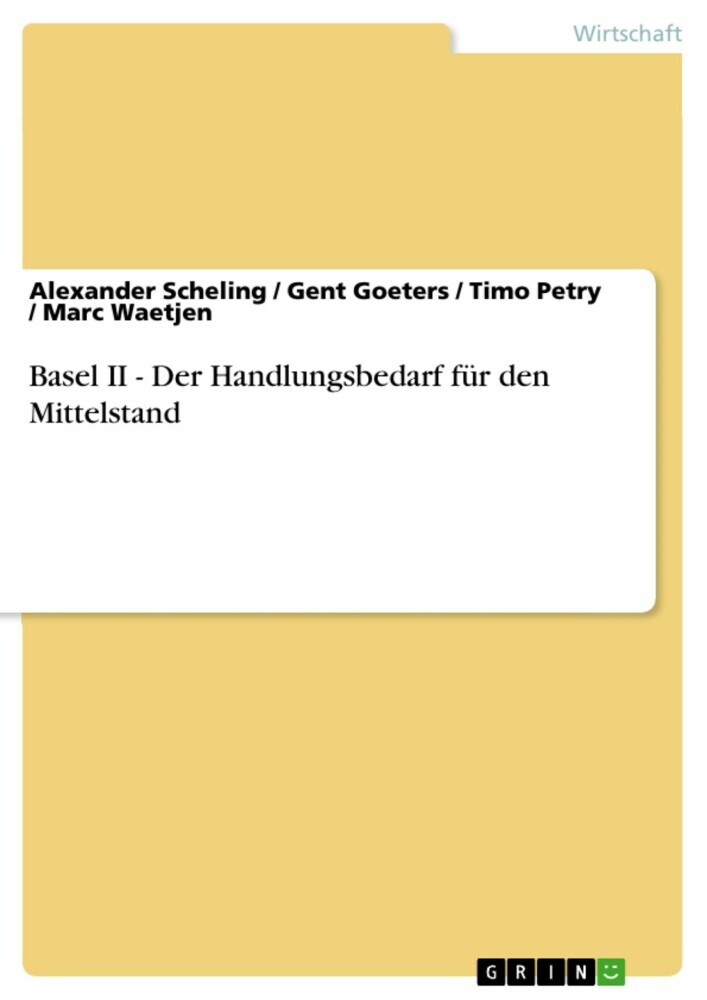 Basel II - Der Handlungsbedarf für den Mittelstand main product photo