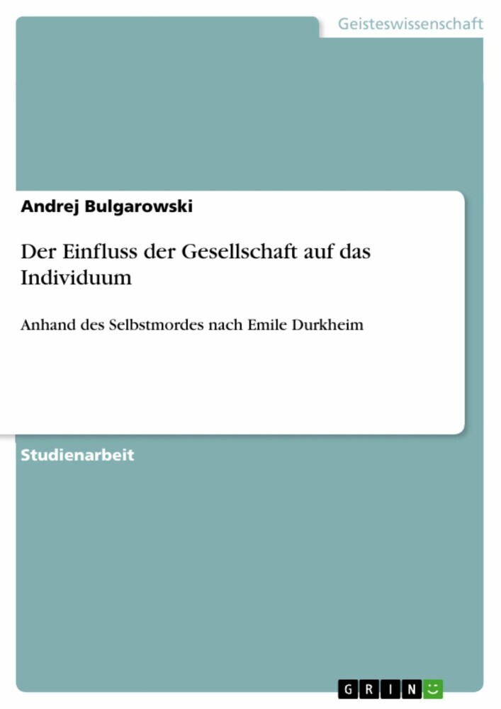 Der Einfluss der Gesellschaft auf das Individuum main product photo