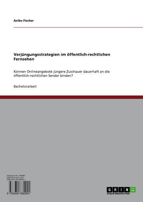 Verjüngungsstrategien im öffentlich-rechtlichen Fernsehen main product photo