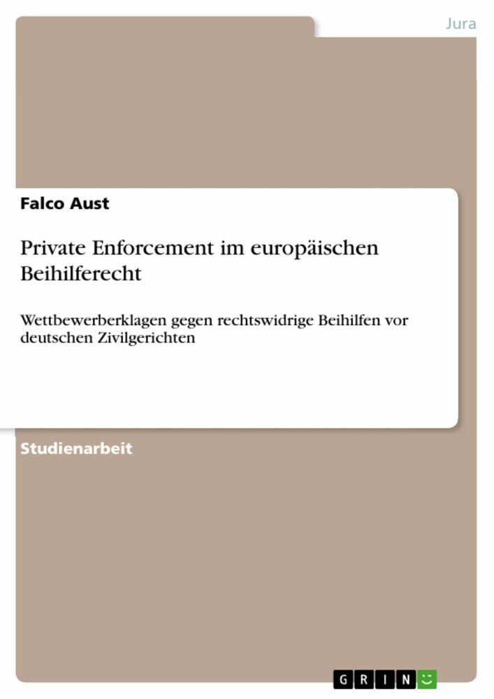 Private Enforcement im europäischen Beihilferecht main product photo