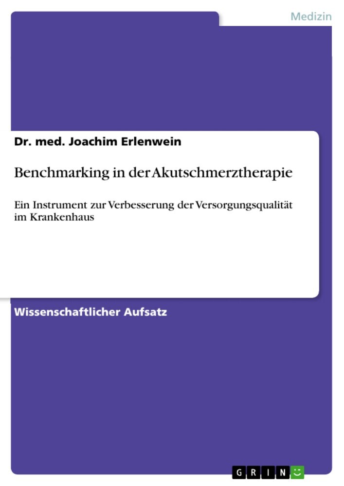 Benchmarking in der Akutschmerztherapie main product photo