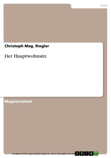 Der Hauptwohnsitz main product photo