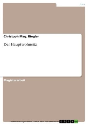 Der Hauptwohnsitz
