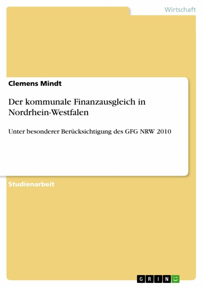 Der kommunale Finanzausgleich in Nordrhein-Westfalen main product photo