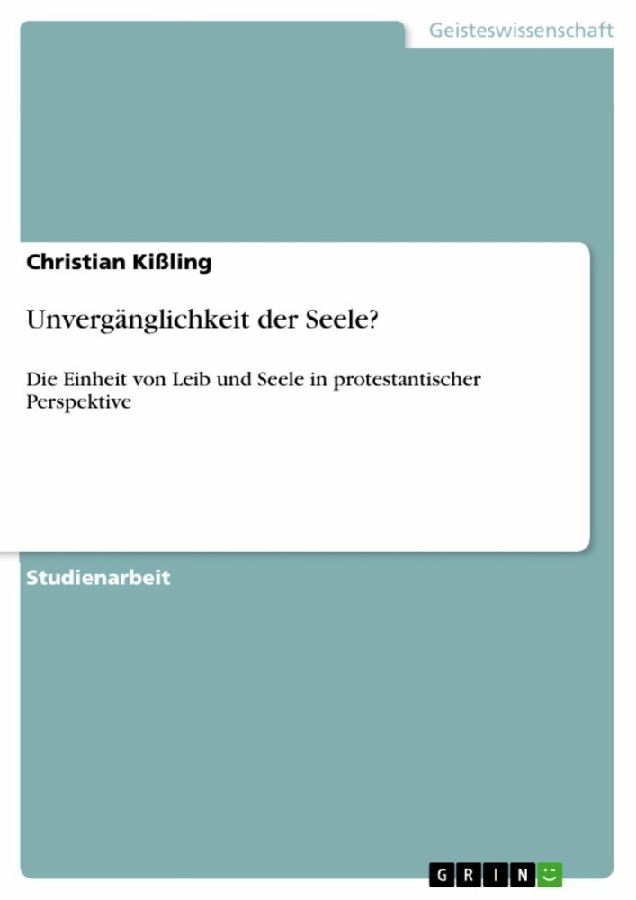 Unvergänglichkeit der Seele? main product photo