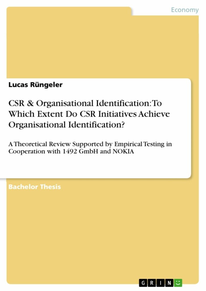 CSR & Organisational Identification: To Which Extent Do CSR Initiatives Achieve Organisational Identification? main product photo