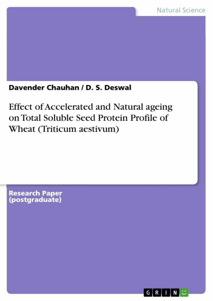 Effect of Accelerated and Natural ageing on Total Soluble Seed Protein Profile of Wheat (Triticum aestivum) main product photo