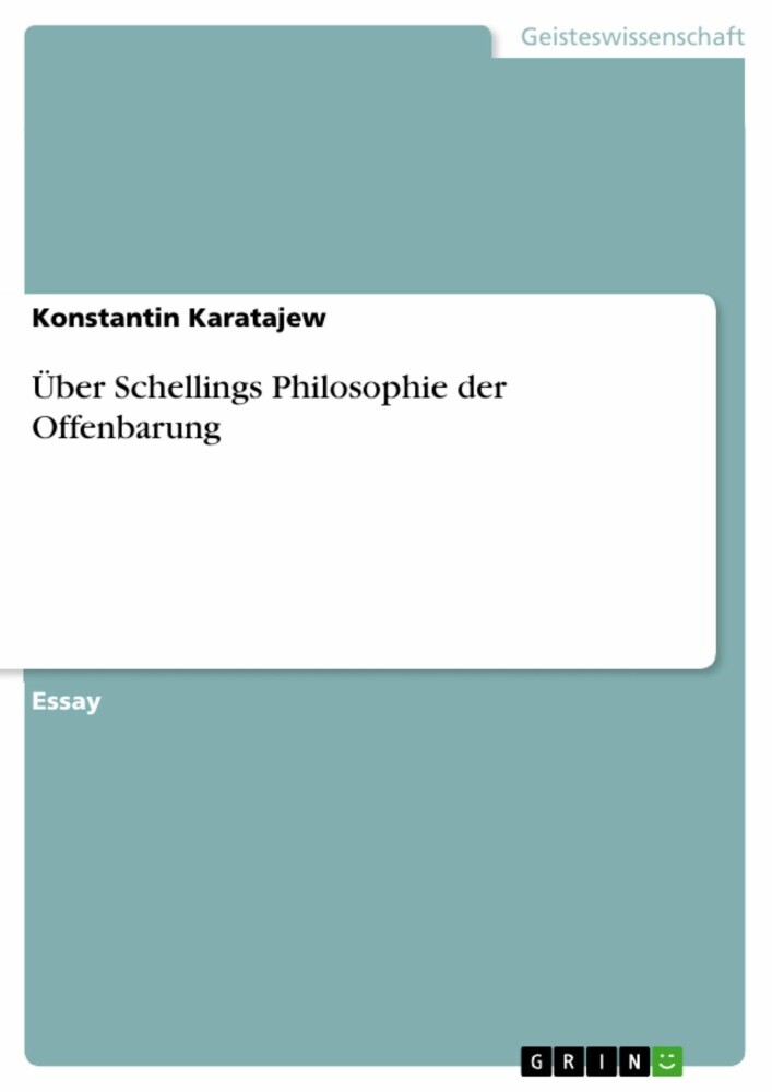Über Schellings Philosophie der Offenbarung main product photo