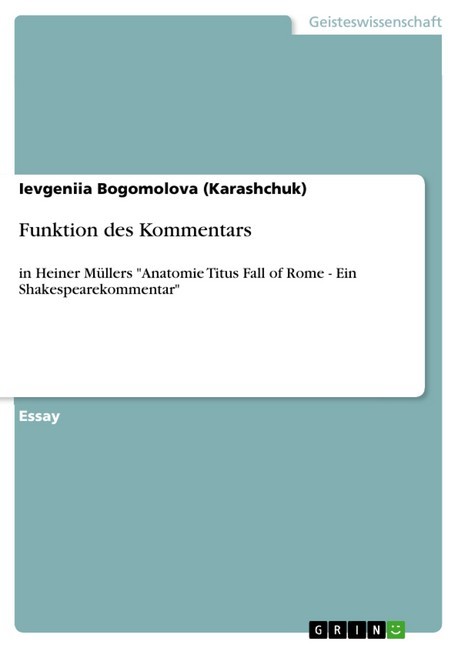 Funktion des Kommentars main product photo