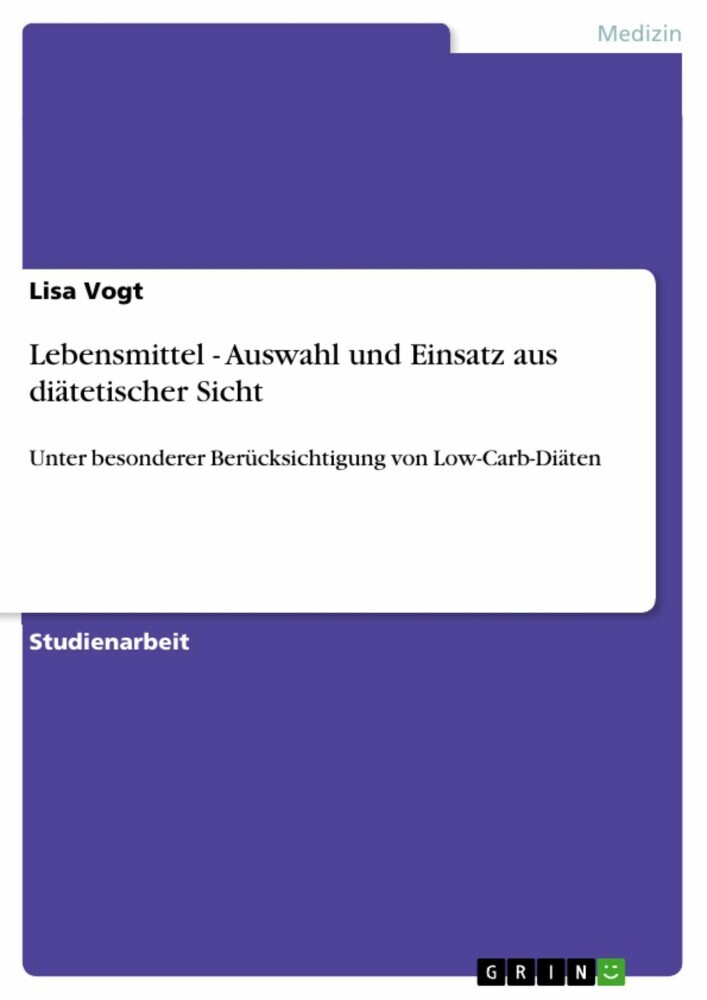 Lebensmittel - Auswahl und Einsatz aus diätetischer Sicht main product photo