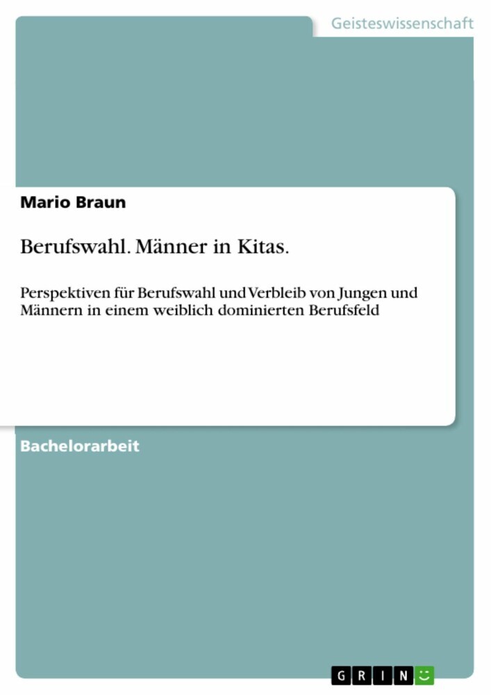 Berufswahl. Männer in Kitas. main product photo
