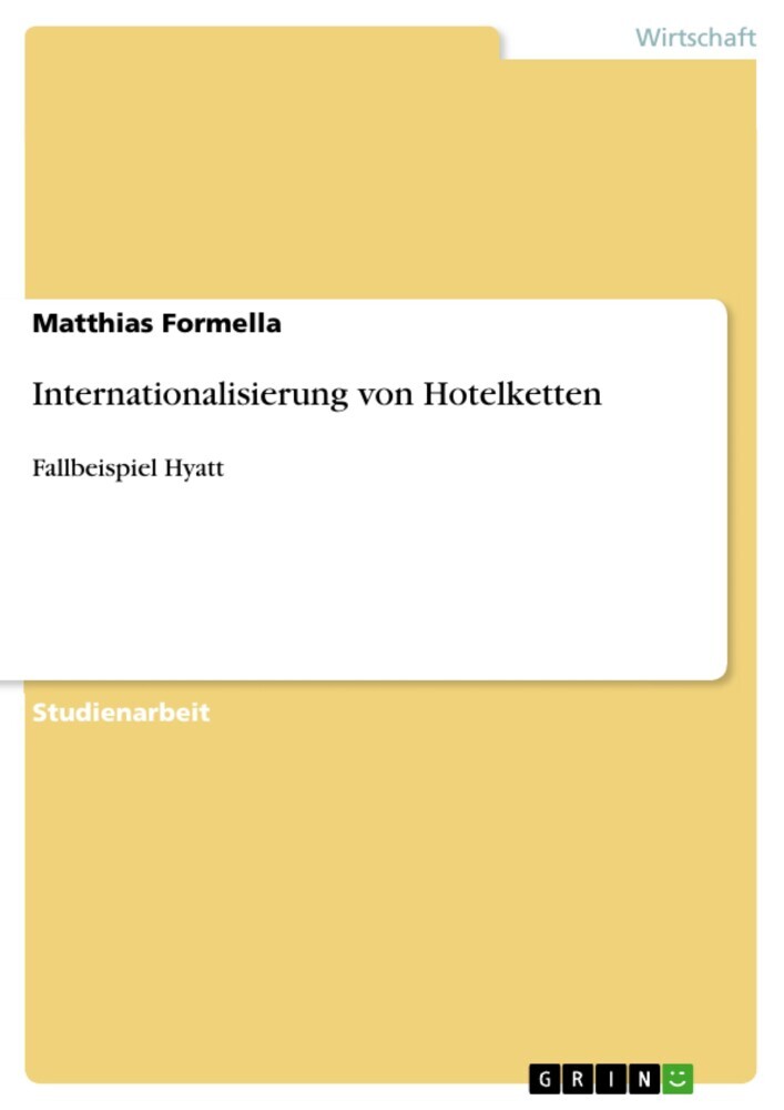 Internationalisierung von Hotelketten main product photo