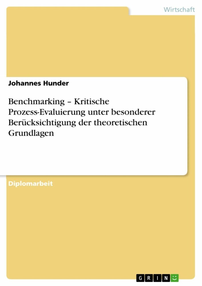 Benchmarking - Kritische Prozess-Evaluierung unter besonderer Berücksichtigung der theoretischen Grundlagen main product photo