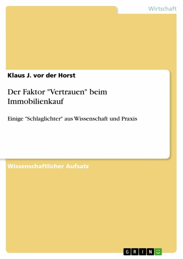 Der Faktor 'Vertrauen' beim Immobilienkauf main product photo