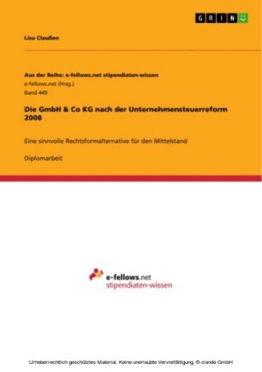 Die GmbH & Co KG nach der Unternehmensteuerreform 2008