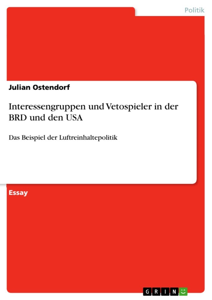 Interessengruppen und Vetospieler in der BRD und den USA main product photo