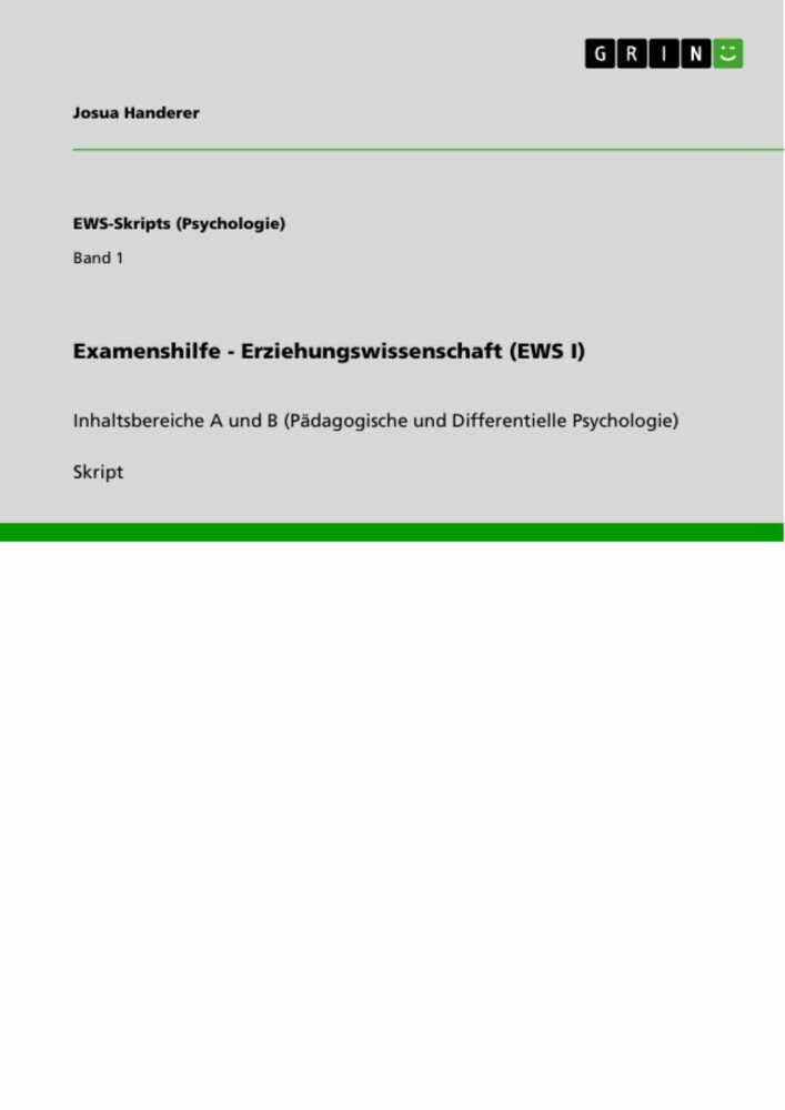 Examenshilfe - Erziehungswissenschaft (EWS I) main product photo