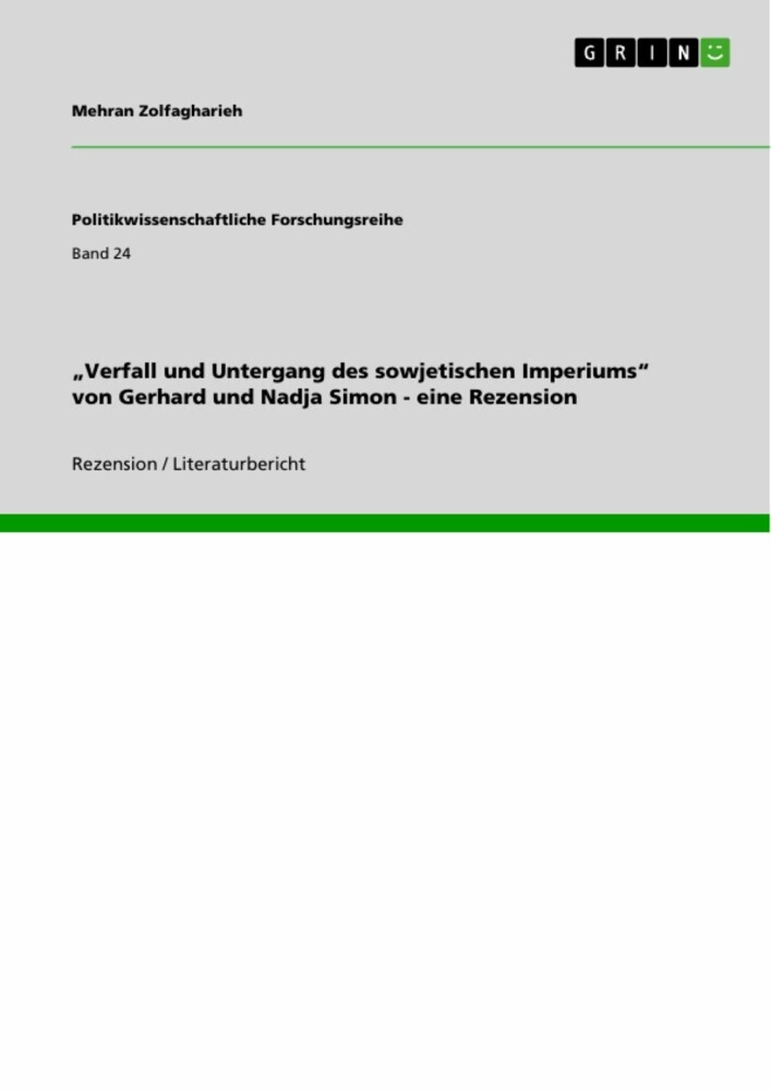 'Verfall und Untergang des sowjetischen Imperiums' von Gerhard und Nadja Simon - eine Rezension main product photo