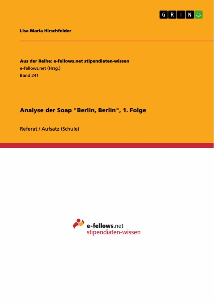 Analyse der Soap 'Berlin, Berlin', 1. Folge main product photo