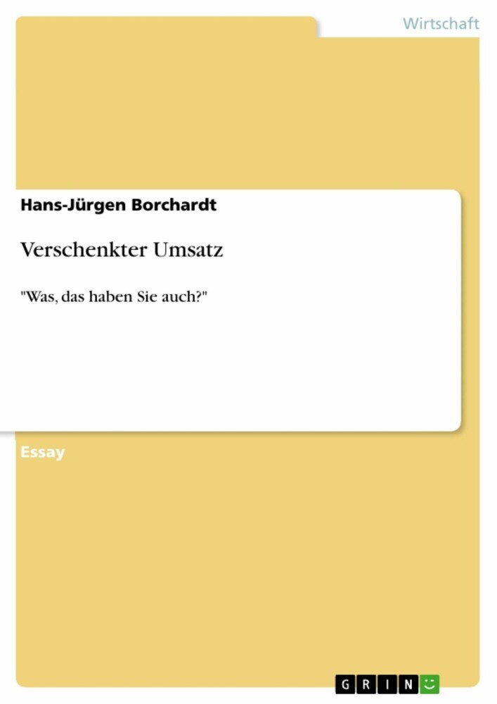 Verschenkter Umsatz main product photo
