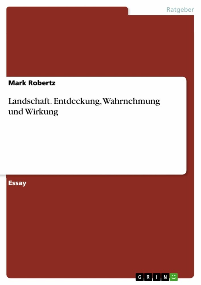 Landschaft. Entdeckung, Wahrnehmung und Wirkung main product photo