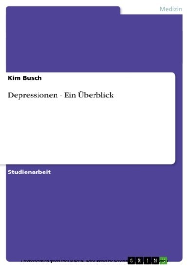 Depressionen - Ein Überblick main product photo