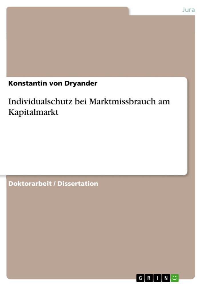 Individualschutz bei Marktmissbrauch am Kapitalmarkt main product photo