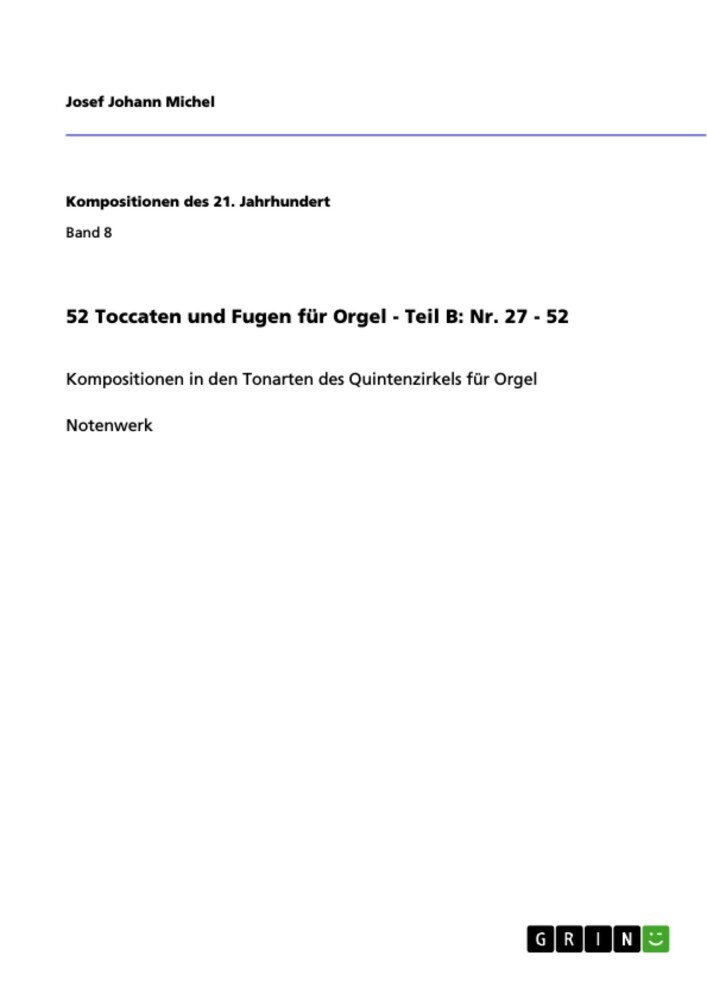 52 Toccaten und Fugen für Orgel - Teil B: Nr. 27 - 52 main product photo