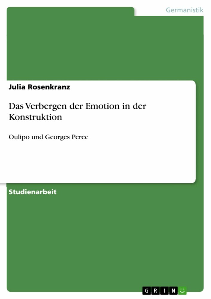 Das Verbergen der Emotion in der Konstruktion main product photo
