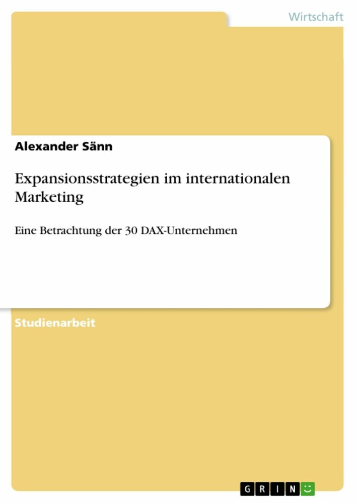 Expansionsstrategien im internationalen Marketing main product photo