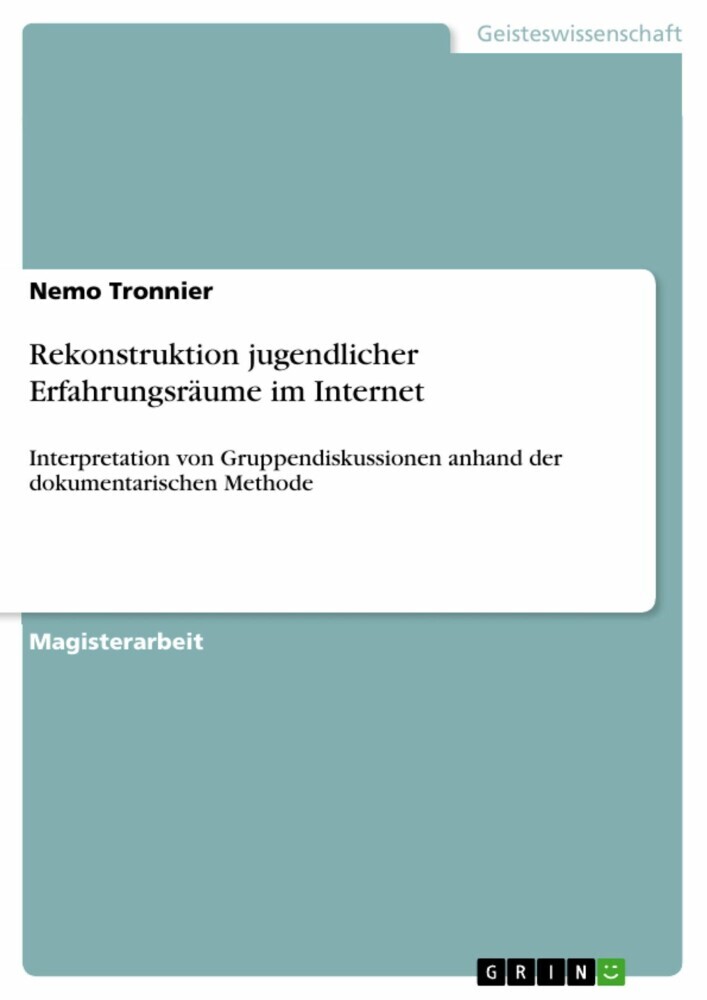 Rekonstruktion jugendlicher Erfahrungsräume im Internet main product photo