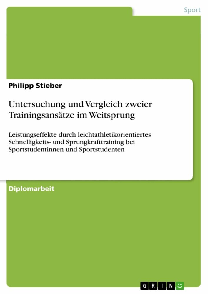Untersuchung und Vergleich zweier Trainingsansätze im Weitsprung main product photo