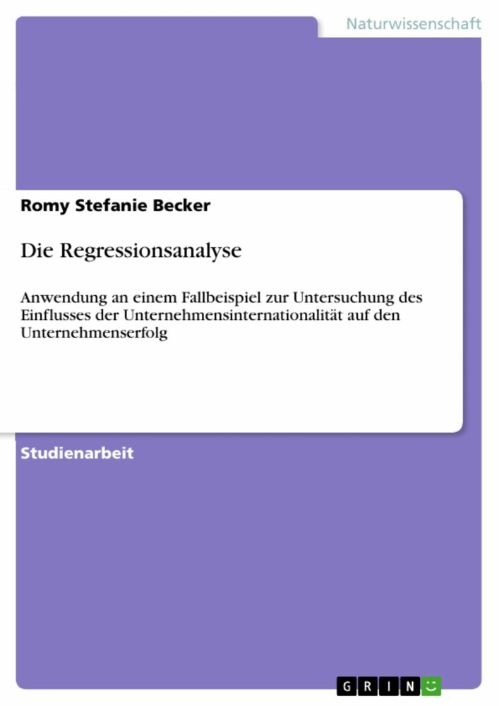 Die Regressionsanalyse main product photo
