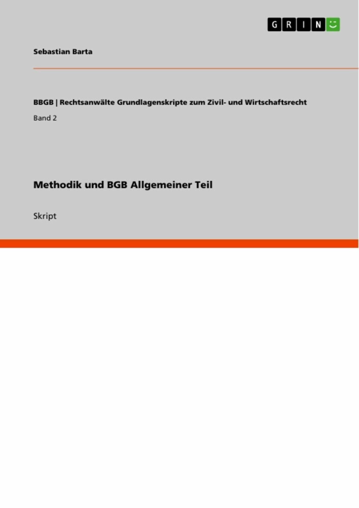 Methodik und BGB Allgemeiner Teil main product photo