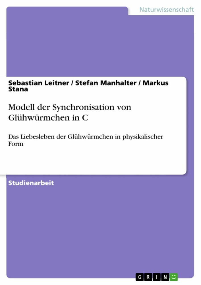 Modell der Synchronisation von Glühwürmchen in C main product photo