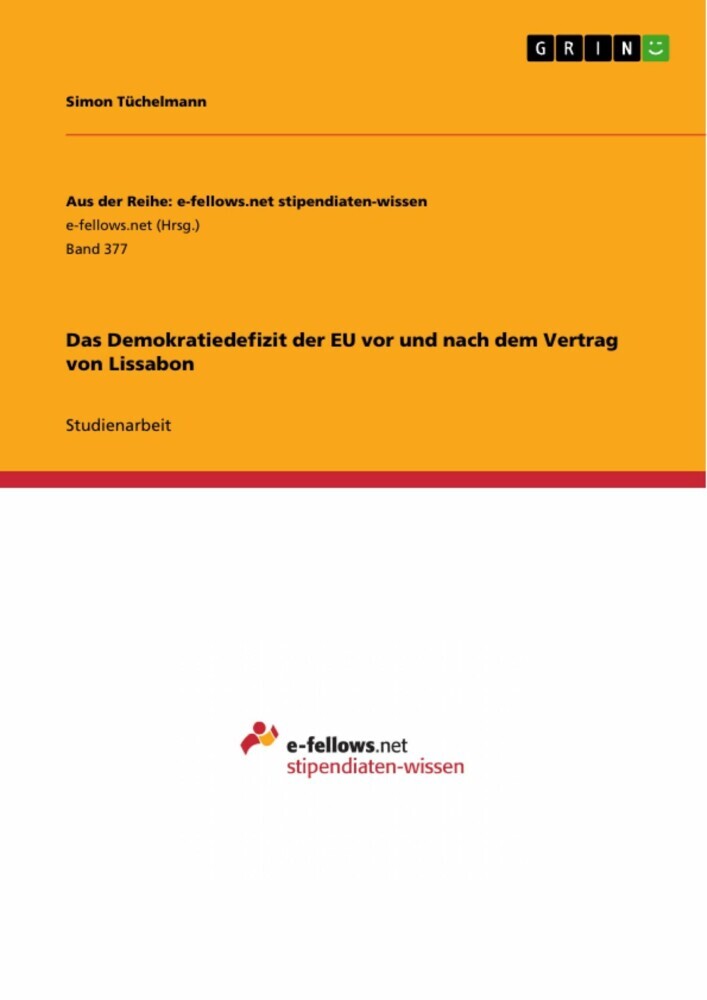 Das Demokratiedefizit der EU vor und nach dem Vertrag von Lissabon main product photo