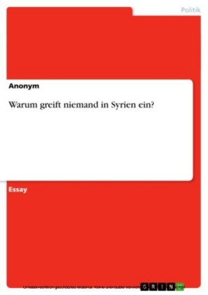 Warum greift niemand in Syrien ein?