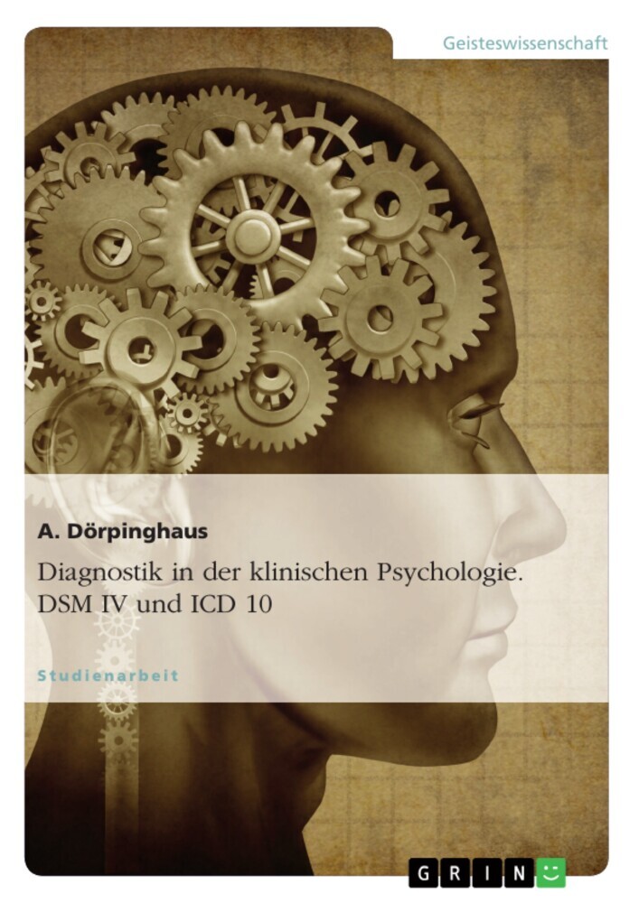 Diagnostik in der klinischen Psychologie. DSM IV und ICD 10 main product photo